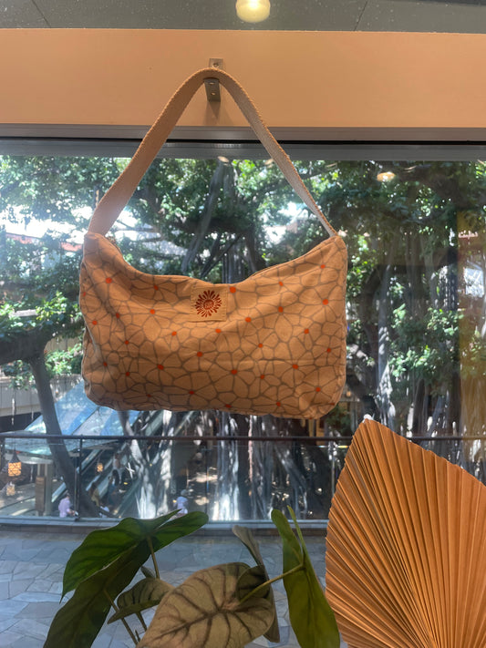 Blue daisy Ry-n shoulder bag
