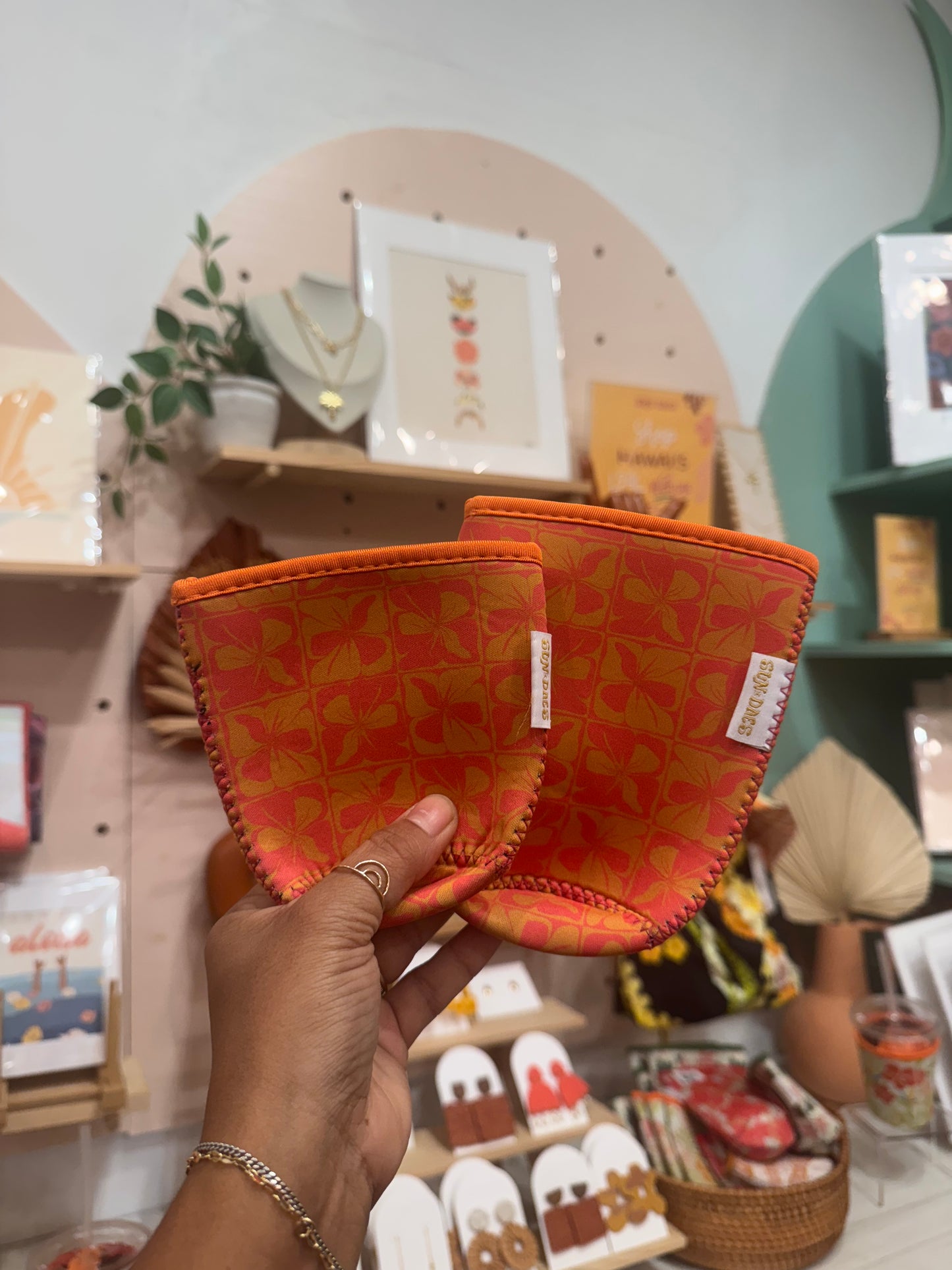 Neon pua coffee sleeve SML