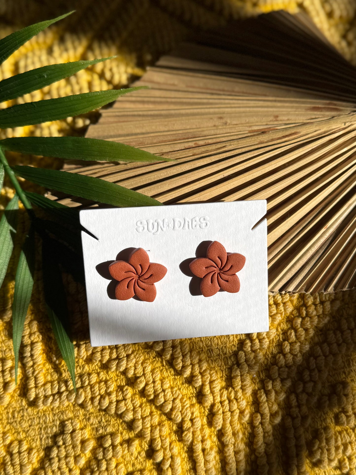 Mini plumeria studs