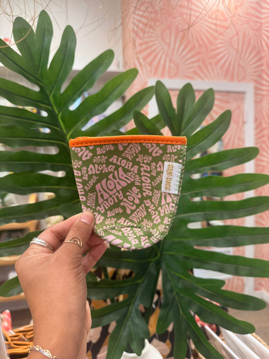 Green aloha coffee sleeve SML