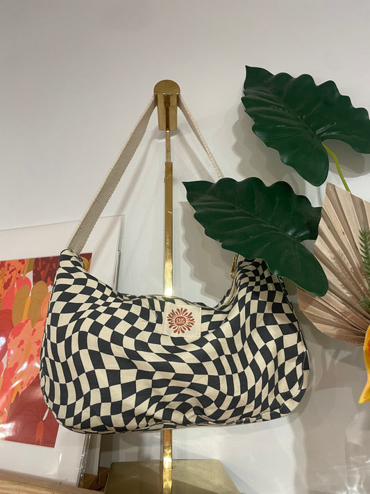 Checkered Ry-n shoulder handbag