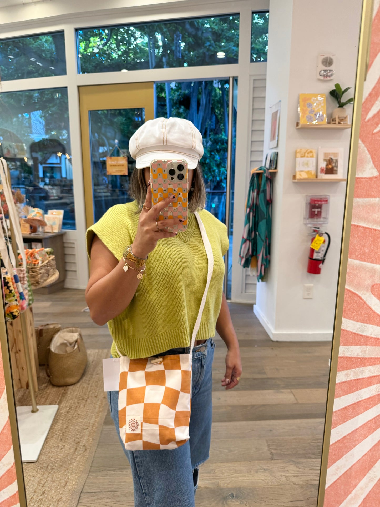 Wavy checkered Mel Crossbody