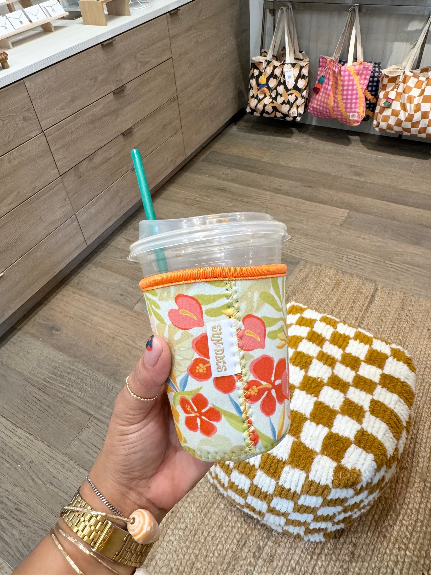 Retro Tropical Coffee Sleeve SML