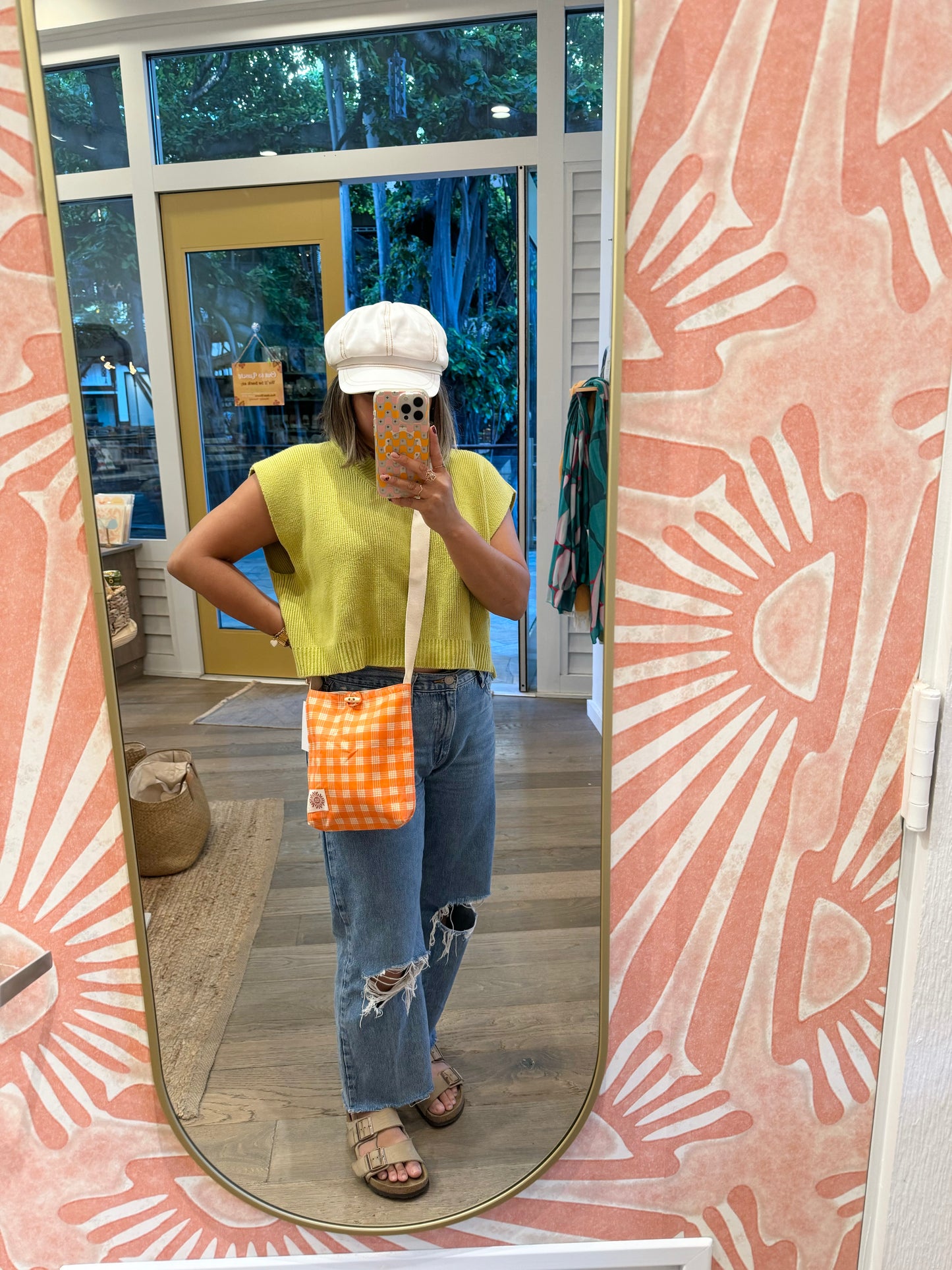 Orange Palaka Mel Crossbody