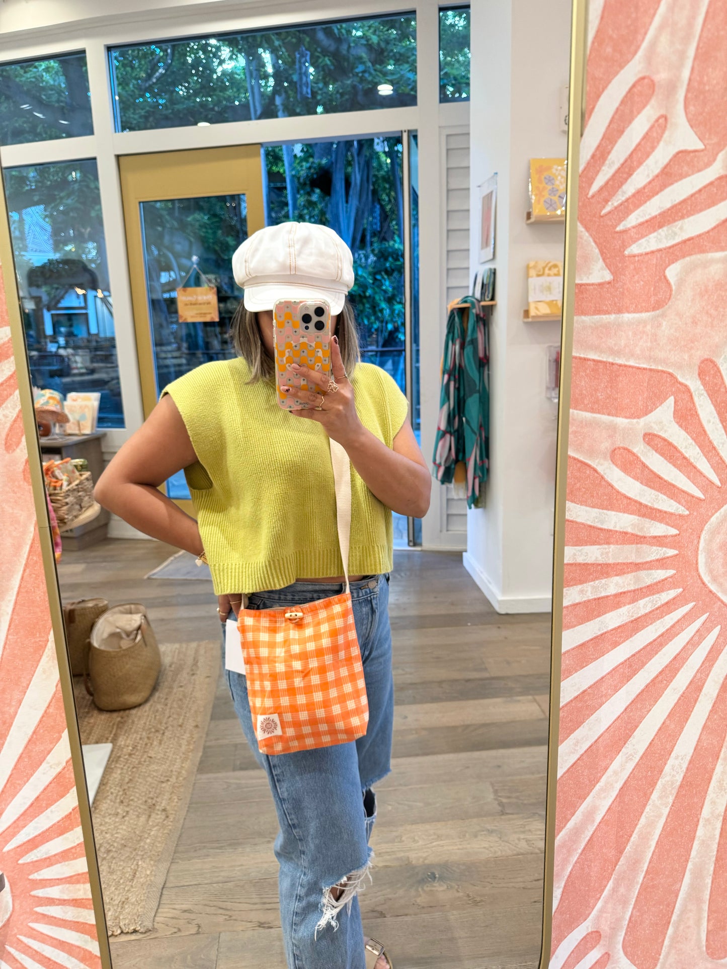 Orange Palaka Mel Crossbody