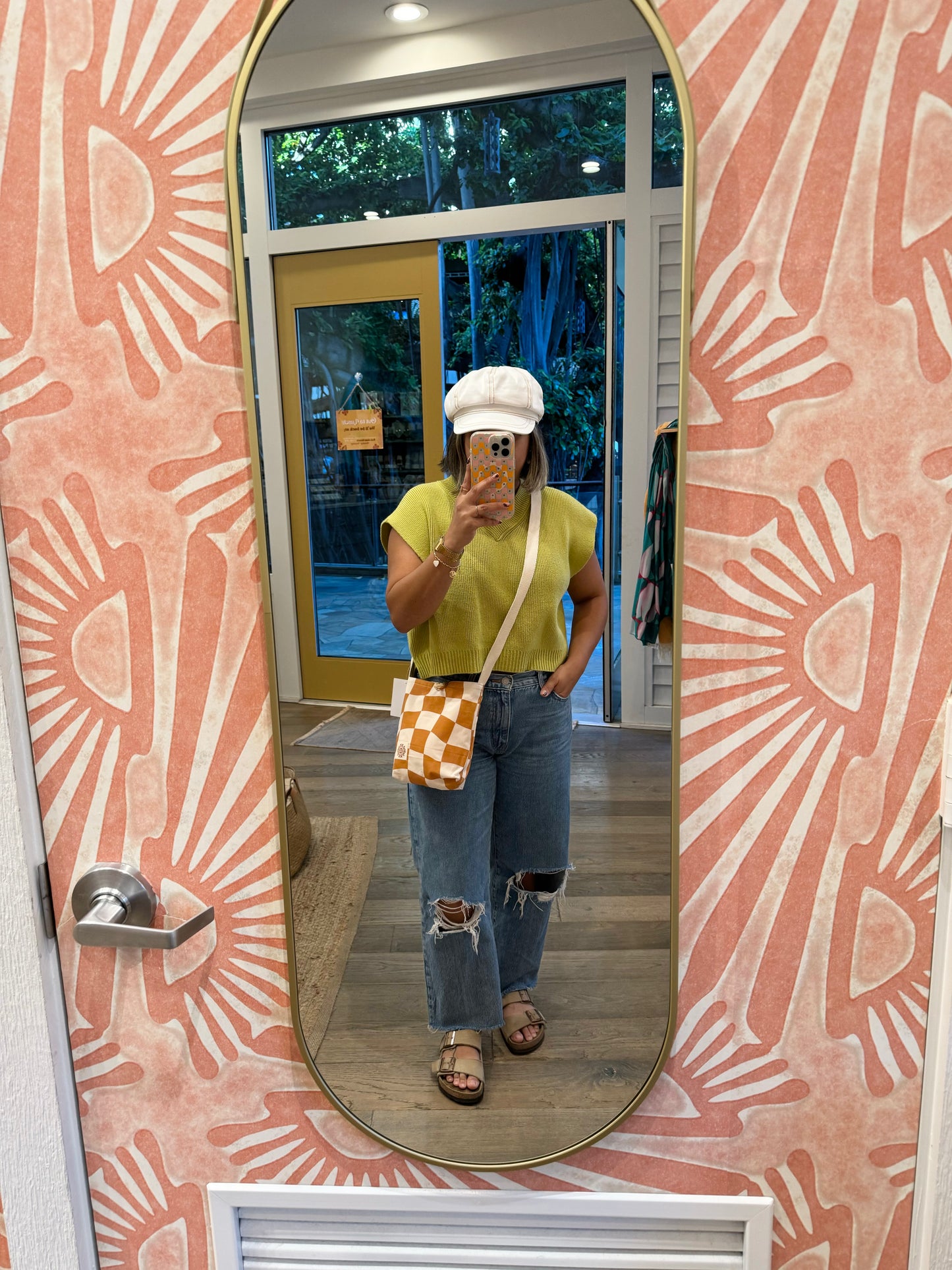 Wavy checkered Mel Crossbody