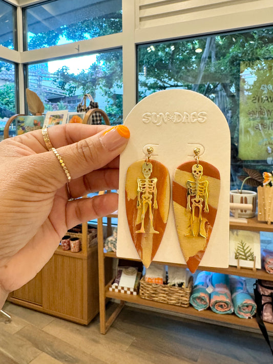 Mixed terracotta skull dangles