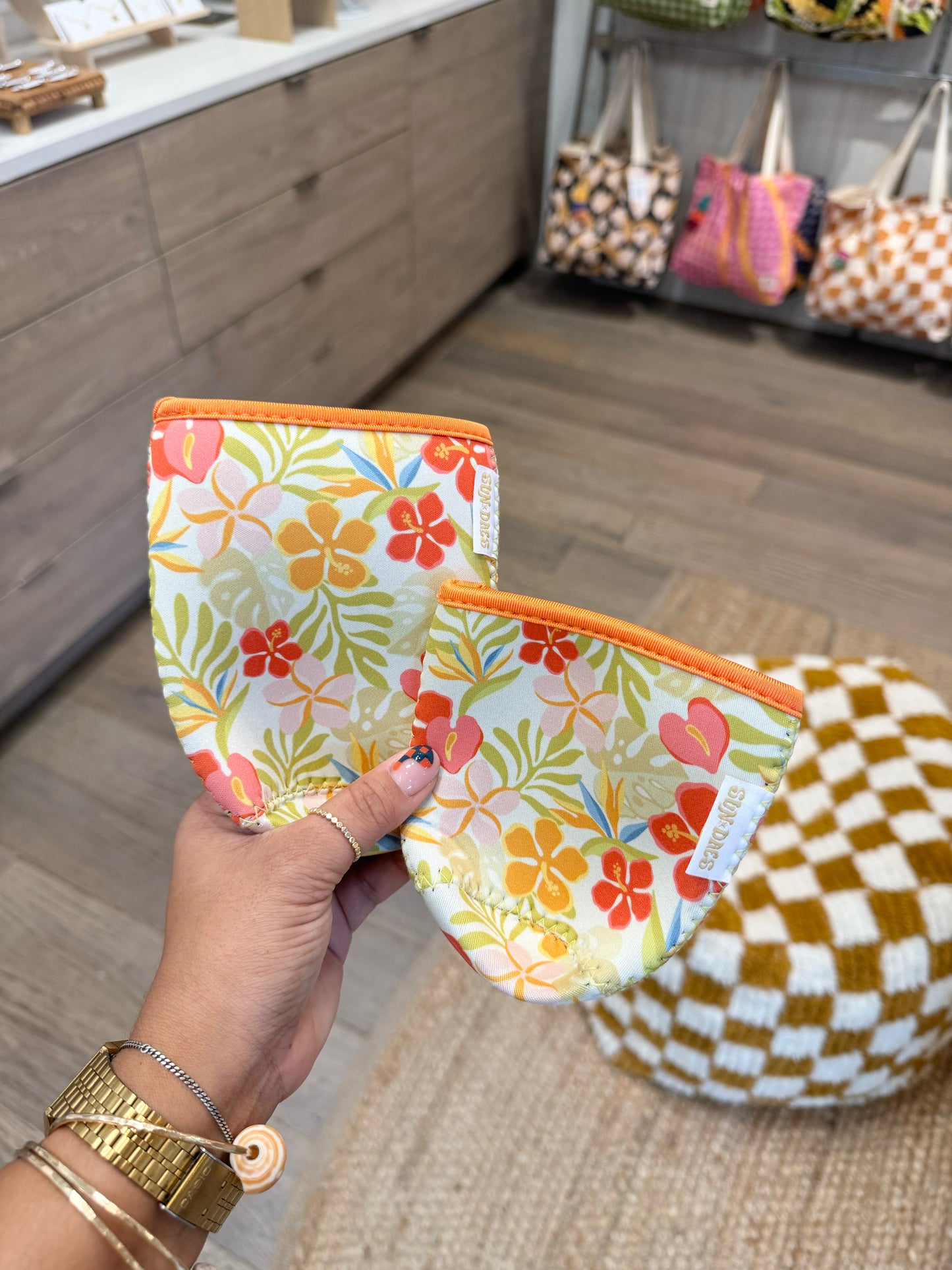 Retro Tropical Coffee Sleeve SML