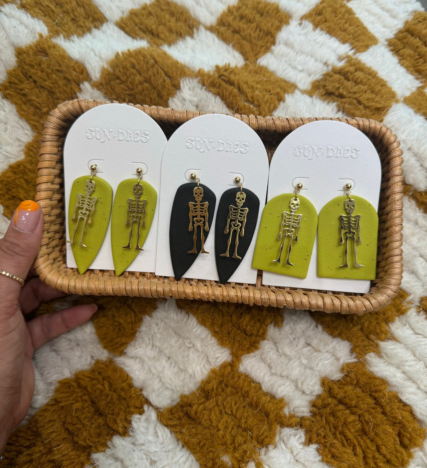 Skeleton dangle earrings