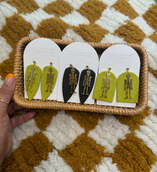 Skeleton dangle earrings
