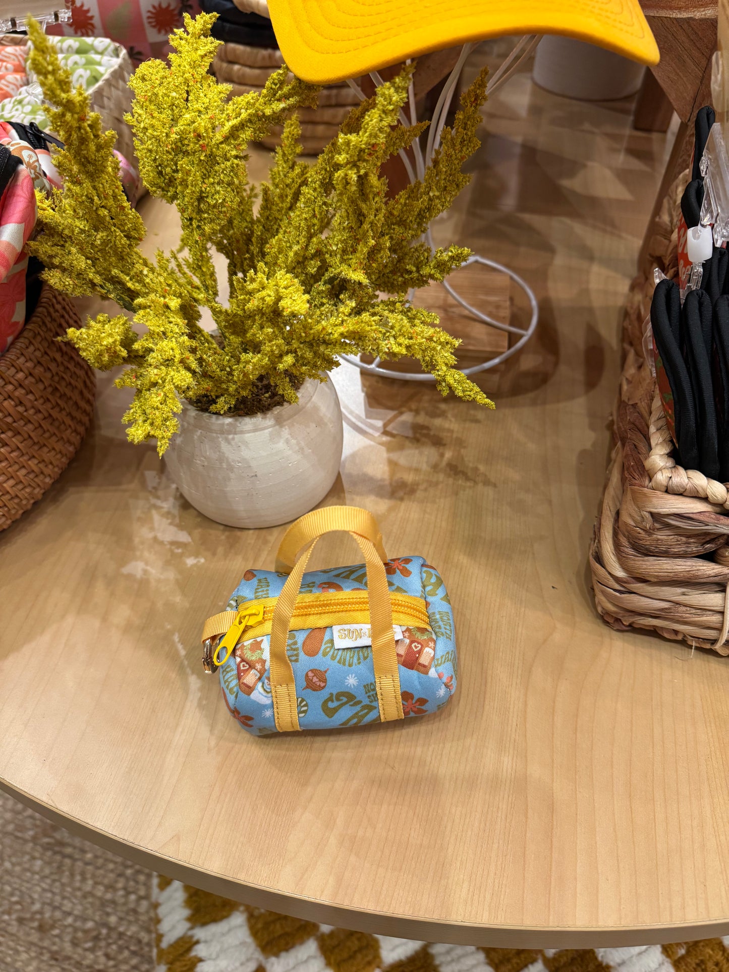 Blue Holiday Mini Duffel