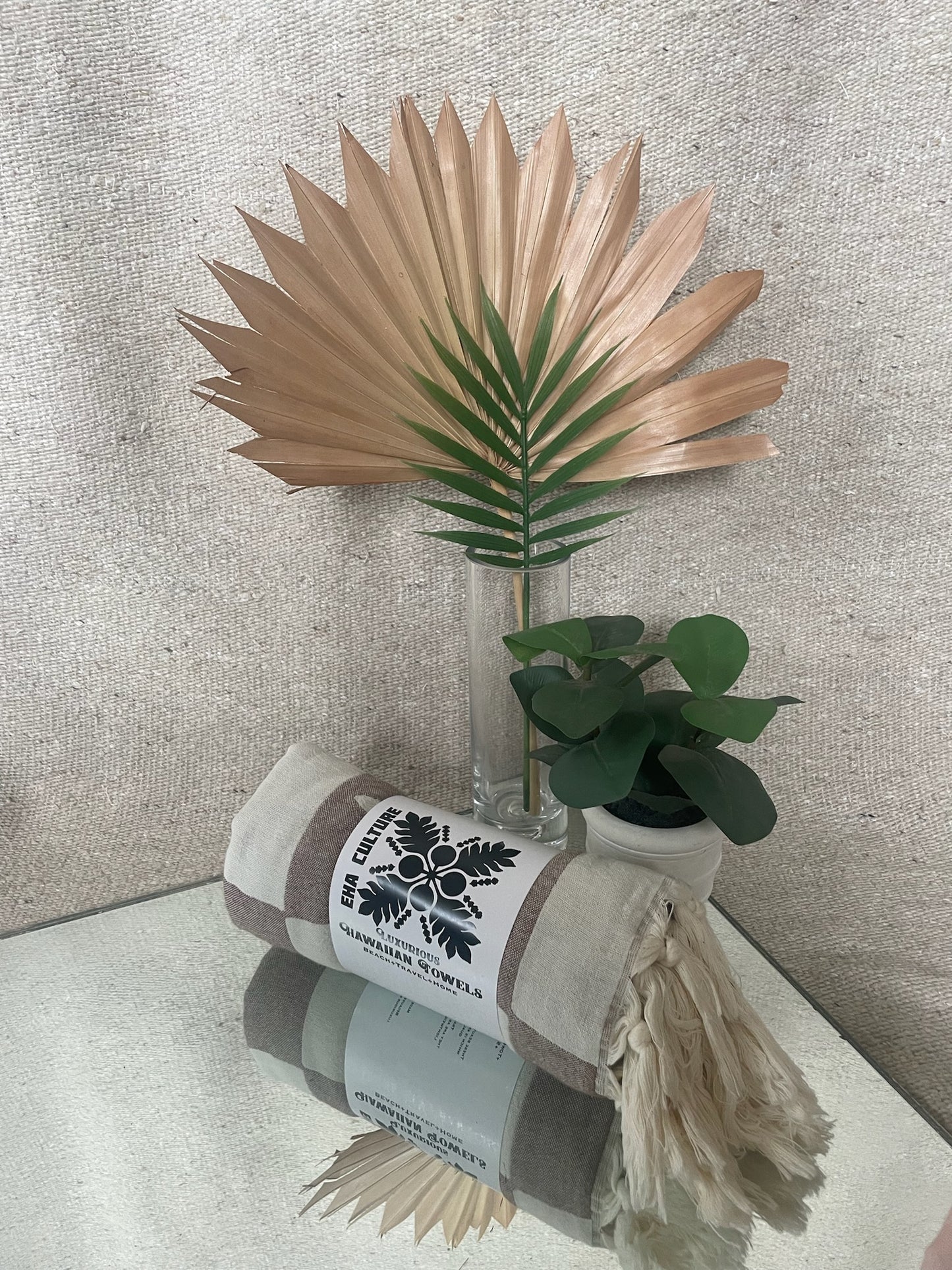 Tiare checkers Towel- Eha Culture