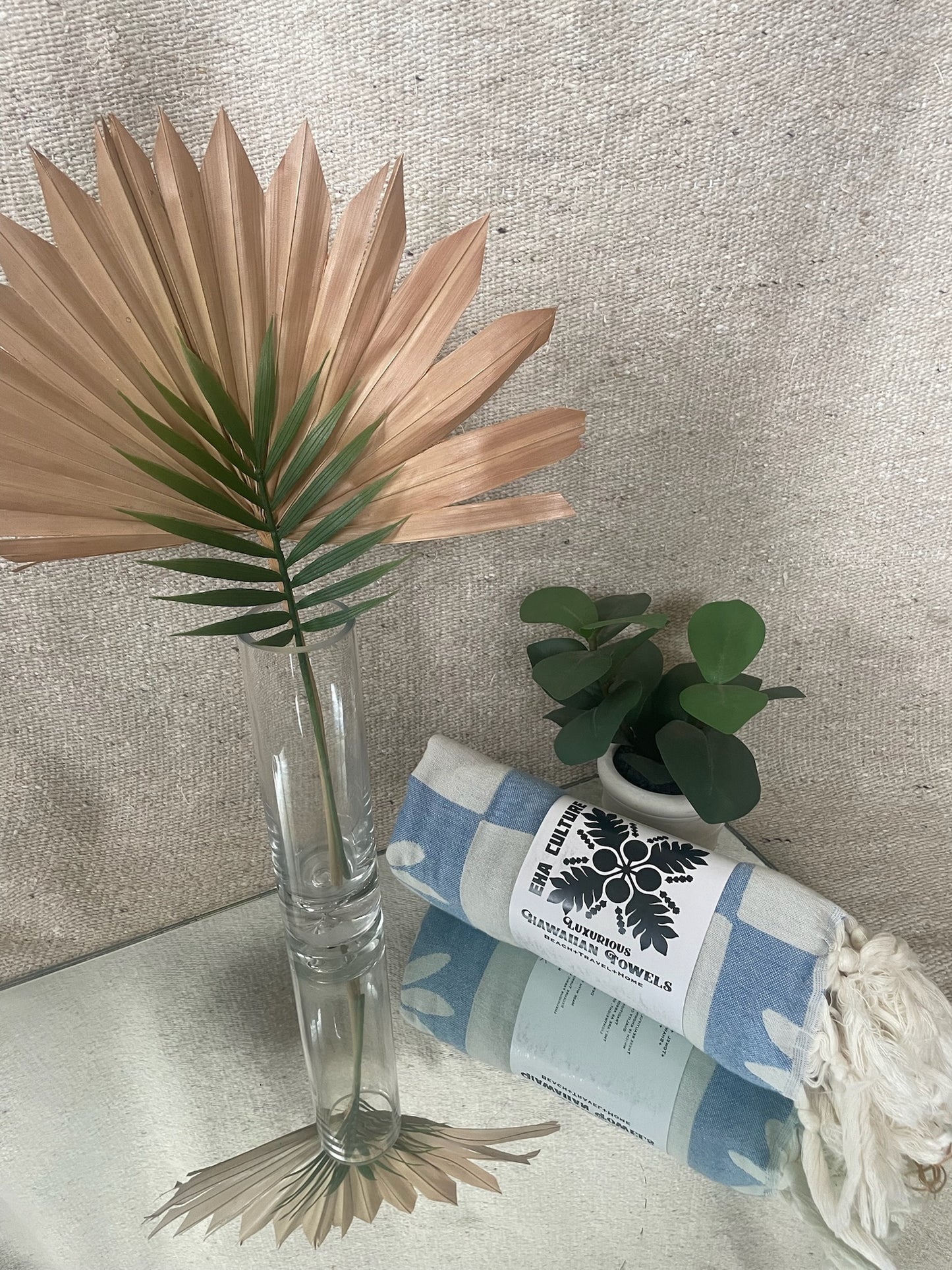 Tiare checkers Towel- Eha Culture