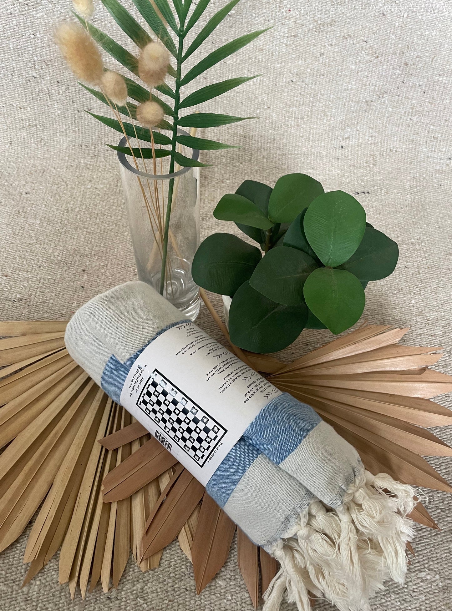Tiare checkers Towel- Eha Culture