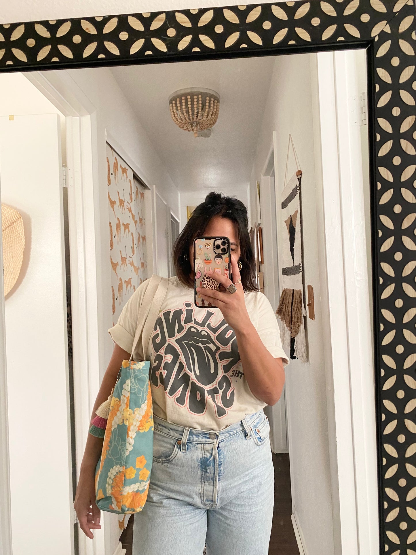 Teal Lei’d Everything tote