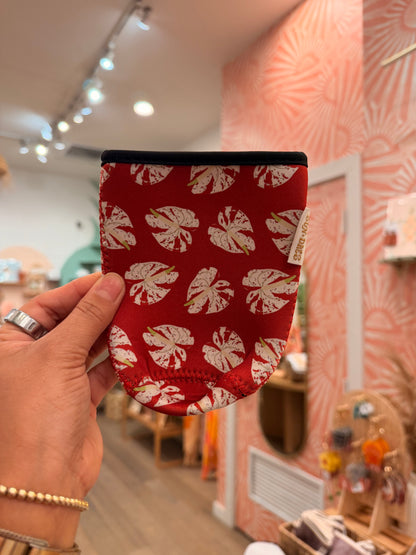 Red anthurium coffee sleeve lg