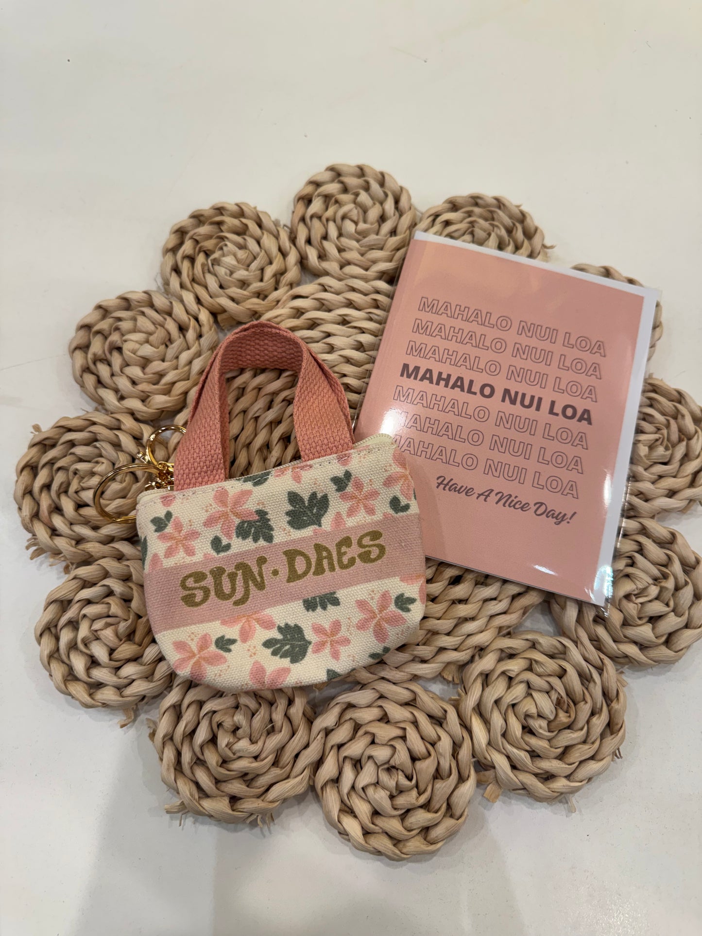Mini tote keychain