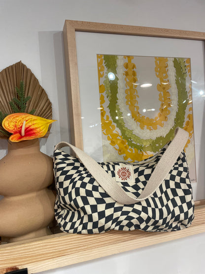 Checkered Ry-n shoulder handbag