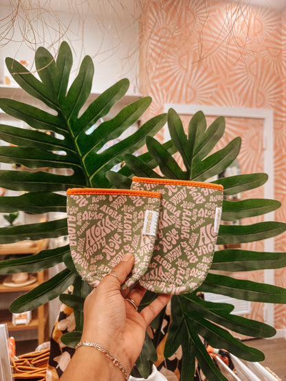 Green aloha coffee sleeve SML