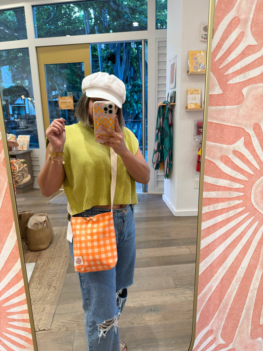 Orange Palaka Mel Crossbody