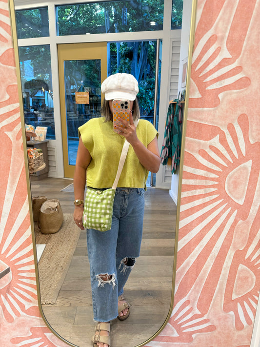 Green Palaka Mel Crossbody