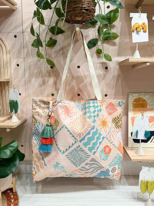 Light sun Patchwork Everything Tote