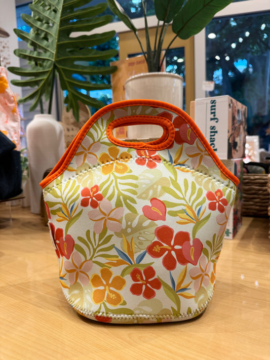 Retro Tropical lunch tote