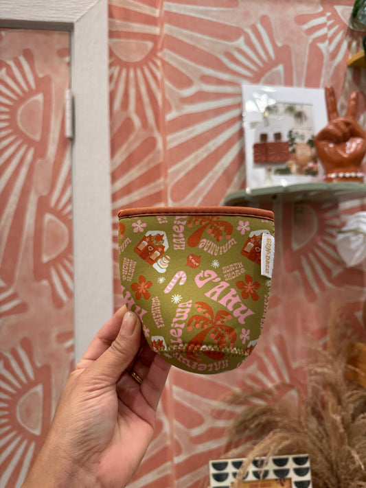 Olive holiday coffee sleeve SML