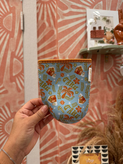 Blue Holiday Coffee Sleeve LRG