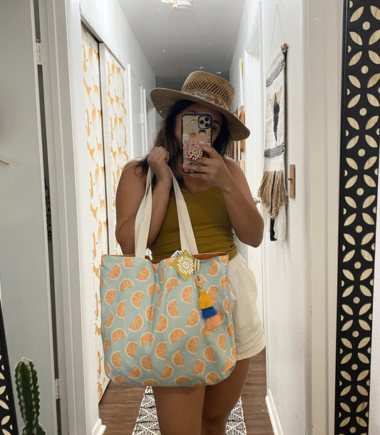 Everything tote in Orange cutie